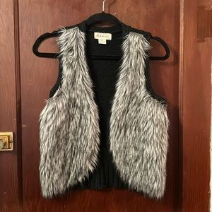 Ariat size S faux fur black sweater vest